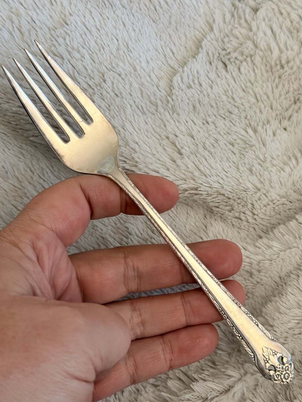 Vintage Holmes & Edwards Lovely Lady Pattern Silverplated Salad Fork